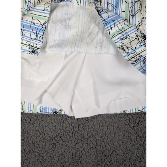Tehama by Nancy Haley Skort Blue Floral Print Pockets Golf Size 4 Stretch - Picture 11 of 14
